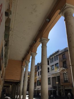 Plaza del Mercado de Barbastro (Huesca).