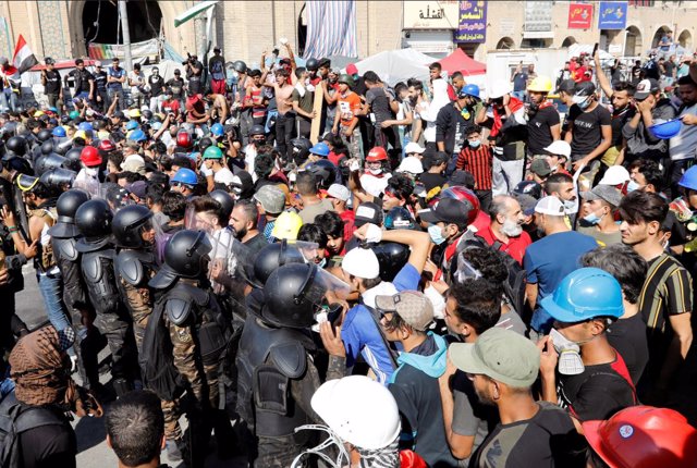 Imagen de las protestas en  Baghdad, Iraq - REUTERS/Thaier al-Sudani