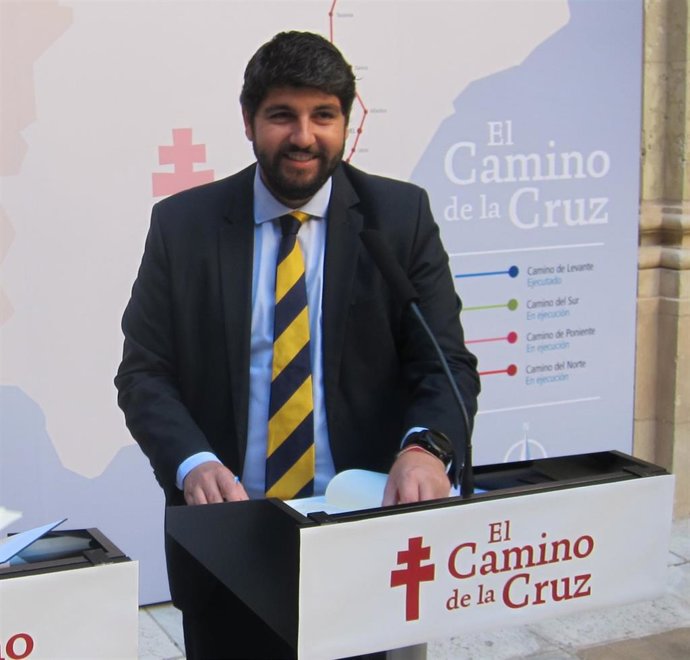 El presidente de la Comunidad, Fernando López Miras, este miércoles