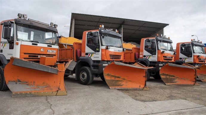 Máquinas quitanieves en La Rioja