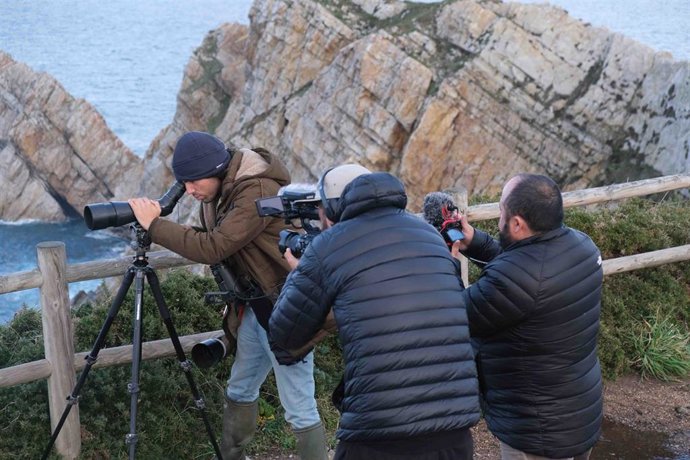 Un momento del rodaje del documental 'Soñando con alas'