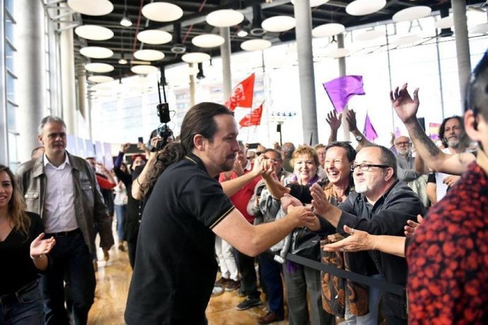 Pablo Iglesias interviene en un acto en Valncia