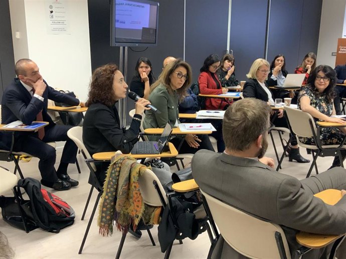 Patricia Ruiz de Irizar durante la jornada en Bruselas