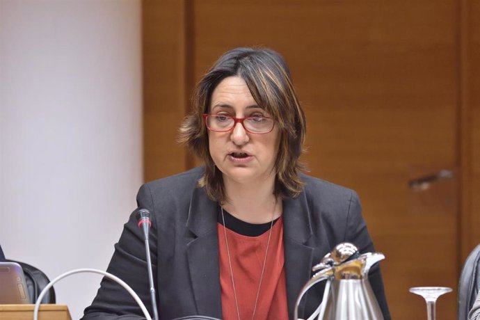 Rosa Pérez en su comparecencia en Les Corts