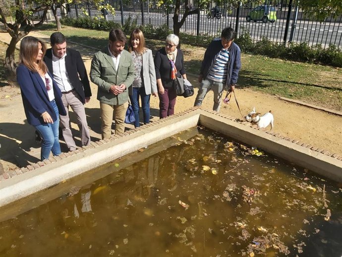Beltrán Pérez, durante su visita a los Jardines de la Buhaira
