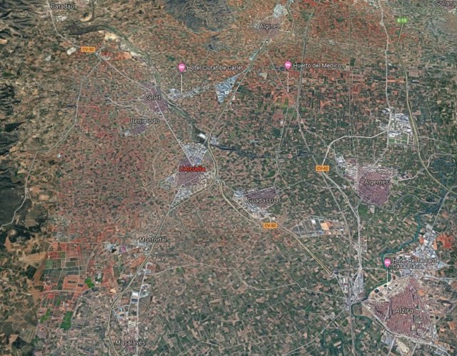 Localización de l'Alcúdia (Valencia)