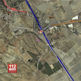 Imagen por satélite del lugar exacto del accidente