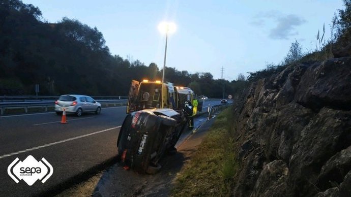 Accidente de tráfico en la AS-II, en Llanera.