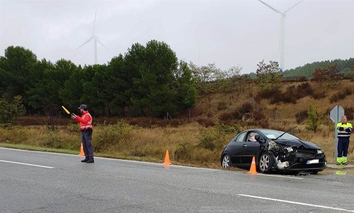 Accidente de tráfico ocurrido en Olite