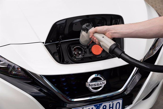 Recarga de un Nissan Leaf