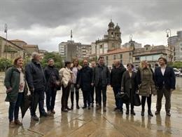 El secretario de justicia y nuevos derechos, Andrés Perelló, con los socialistas gallegos en Pontevedra