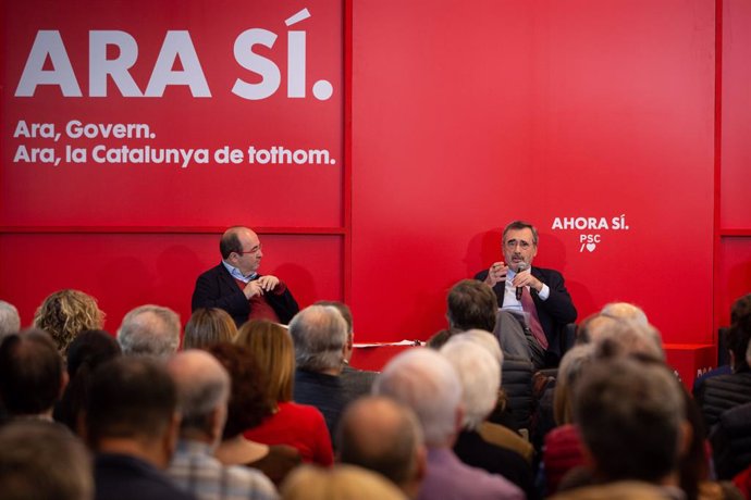 Presentació del manifest 'Ara, Senat. Ara, dileg' amb Miquel Iceta i Manel Cruz.