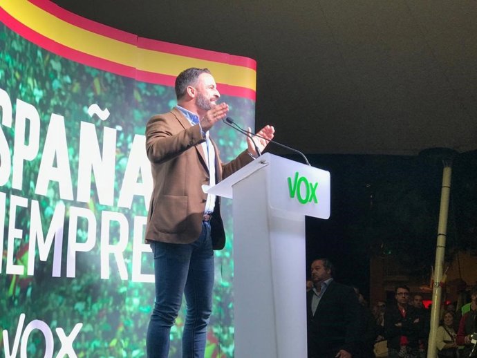 El presidente de Vox y candidato a la presidencia del Gobierno de esta formación, Santiago Abascal.