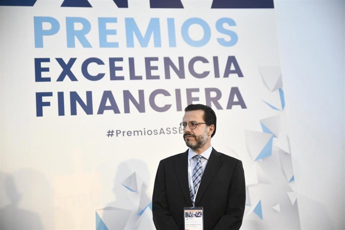 El consejero  de Hacienda y Función Pública, Javier Fernández-Lasquetty posa en la Jornada Anual ASSET 2019, en la Casa del Lector, en Madrid, a 8 de octubre de 2019.