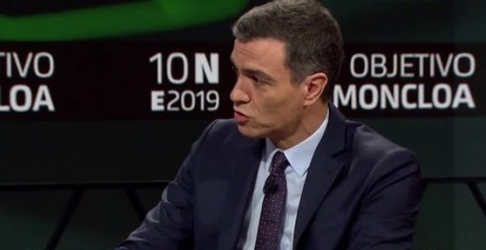 Entrevista al jefe del Ejecutivo y candidato a la reelección, Pedro Sánchez