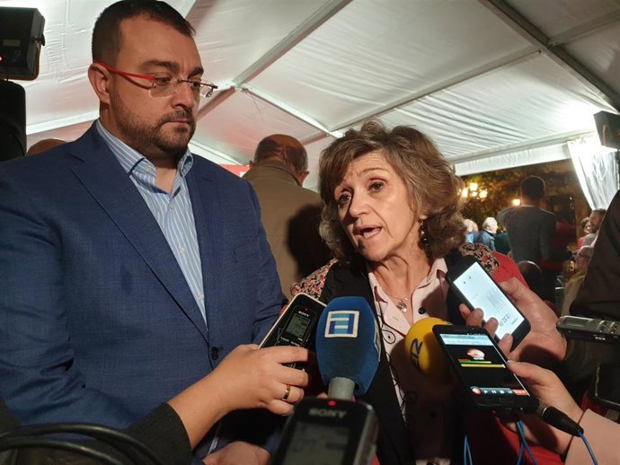 Adrián Barbón y Luisa Carcedo