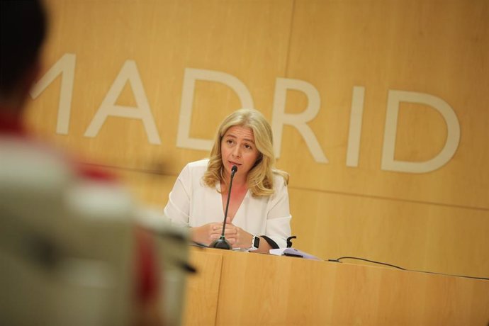 La portavoz del Ayuntamiento de Madrid, Inmaculada Sanz, atiende a los medios en rueda de prensa.
