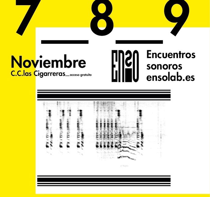 Cartel del festival ENSO de música electrónica que se celebra en Alicante.
