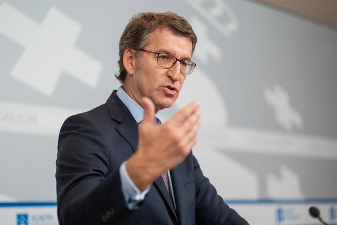 El titular del Gobierno gallego en la rueda de prensa posterior al Consello da Xunta.
