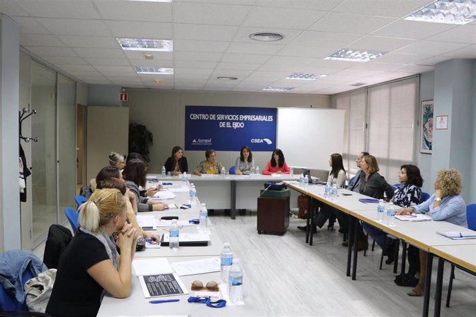 Asistentes a las jornadas sobre emprendimiento en mujeres organizada por Diputación