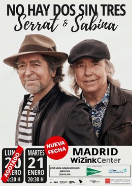 Serrat y Sabina agotan las entradas en horas y anuncian segundo concierto en Mad