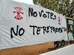 Pintadas en Ronda pidiendo no ir a votar