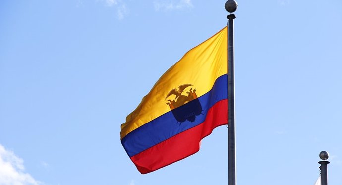 Bandera de Ecuador. 