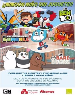 COMUNICADO: Somos Osos, Ben 10 y Gumball se unen para recoger juguetes con Alcam