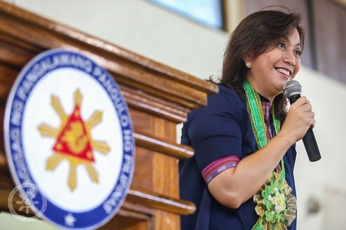 La vicepresidenta de Filipinas, Leni Robredo, en un acto oficial