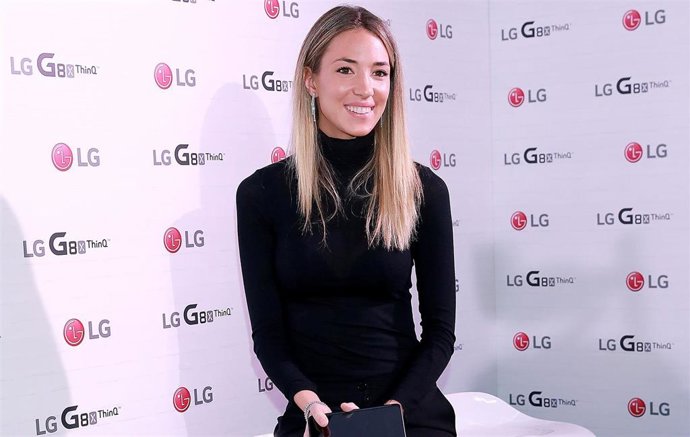 Alice Campello en la presentación de un nuevo teléfono móvil