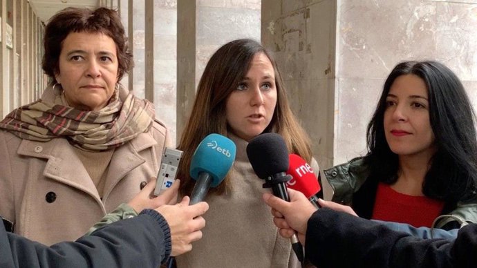 Neniques Roldán, Ione Belarra e Idoia Villanueva, de Unidas Podemos