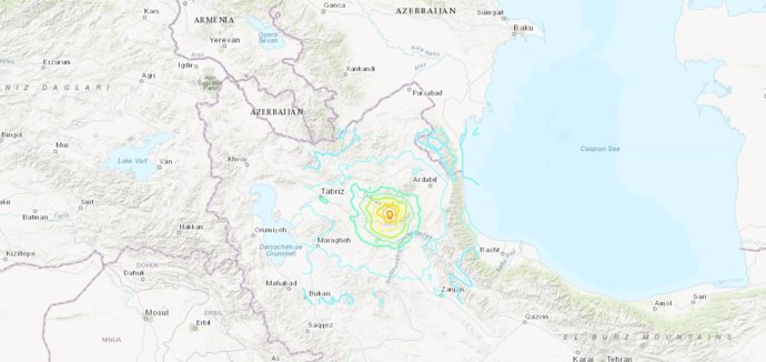 Registrado un terremoto de magnitud 5,9 en el noroeste de Irán