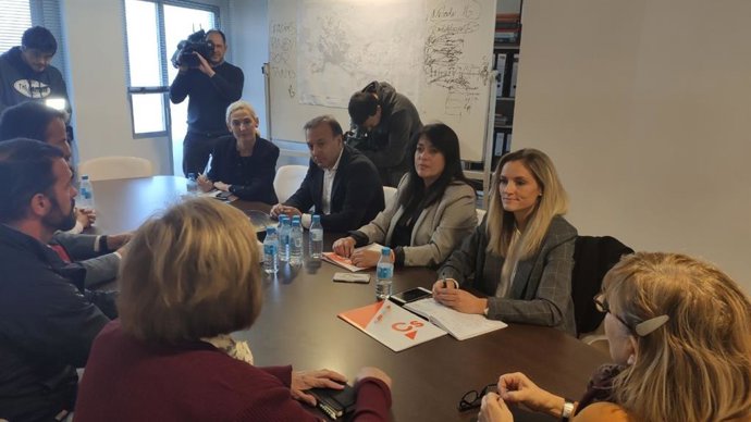 El candidato de Cs al Congreso por Baleares, Joan Mesquida,  se ha reunido con representantes de Pimem.