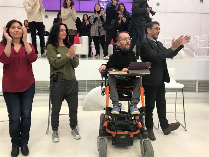 Mitin de Unidas Podemos en Zaragoza con Juan Carlos Monedero.