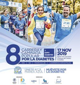 Cartel de la 8 edición de la carrera popular por la diabetes