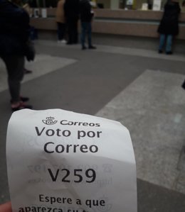 Voto por correo. Correos.