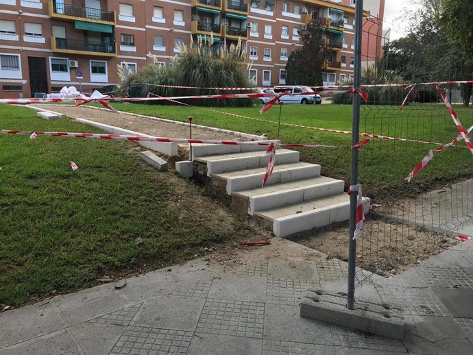 Nuevas pasarelas en la calle San Sebastián de Huelva