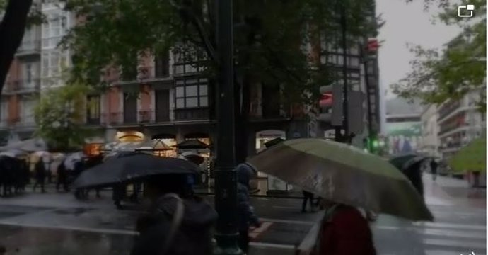 Imagen de tiempo muy lluvioso en Bilbao (archivo)