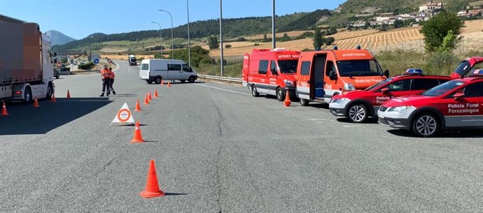 Control de tráfico de la Policía Foral