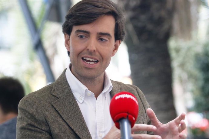 Pablo Montesinos, vicesecretario de Comunicación del Partido Popular, en una foto de archivo de una entrevista para Europa Press en Málaga