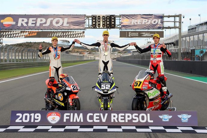 El piloto español Jeremy Alcoba, campeón del mundo júnior en Moto3.