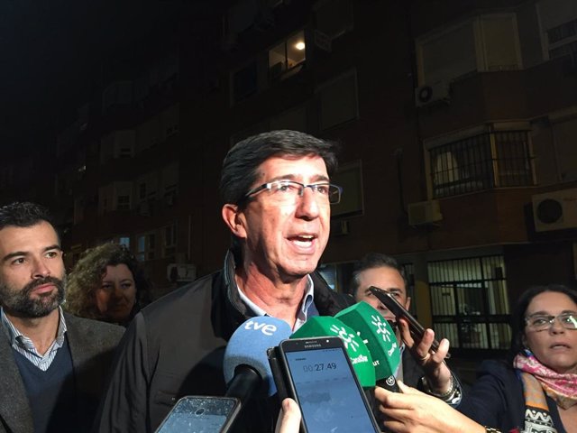 El líder de Ciudadanos y vicepresidente de la Junta de Andalucía, Juan Marín.