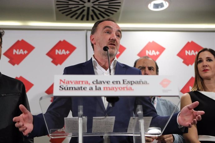 El presidente de UPN y portavoz de Navarra Suma, Javier Esparza, comparece tras el resultado de las elecciones generales del 10 de noviembre.