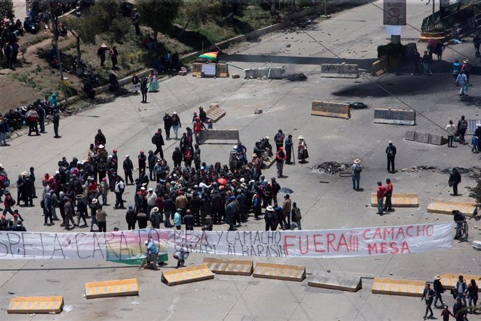 Partidarios de Evo Morales en La Paz