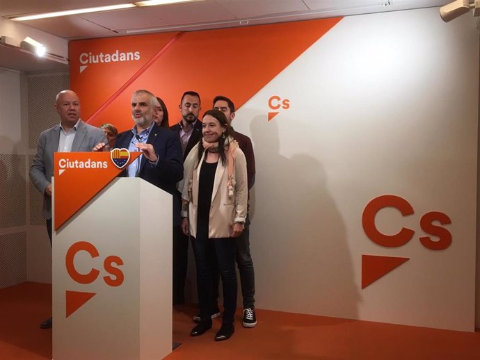 Carlos Carrizosa en la noche electoral de Cs en Barcelona en las elecciones generales del 10 de noviembre de 2019