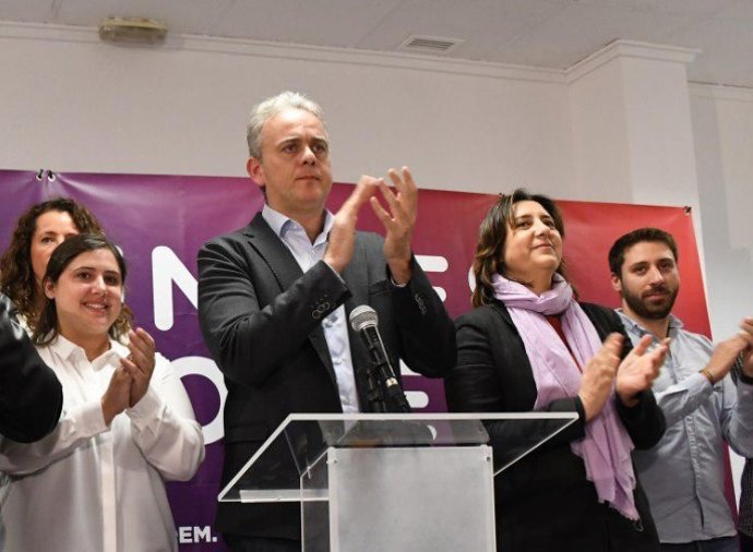 El candidato de Unides Podem al Congreso por Valencia , Héctor Illueca, en el 10N