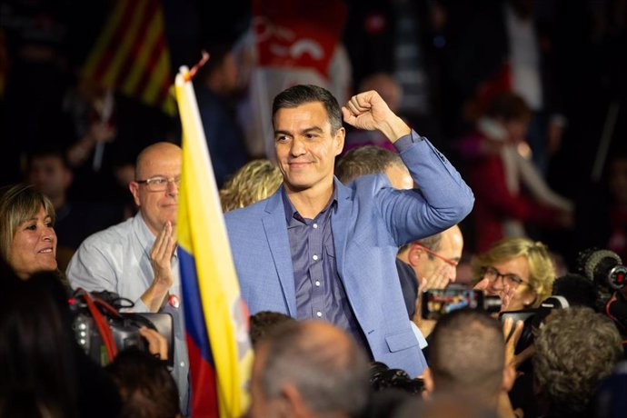 El presidente del Gobierno en funciones y candidato a la presidencia por el PSOE, Pedro Sánchez