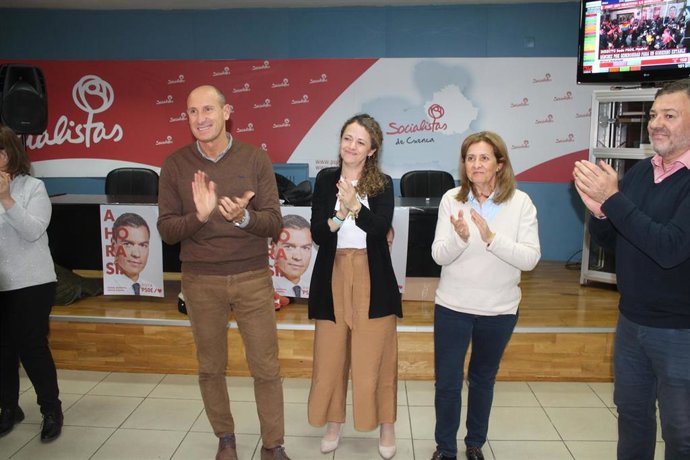El candidato electo del PSOE por Cuenca, Luis Carlos Sahuquillo, en rueda de prensa para valorar los resultados electorales