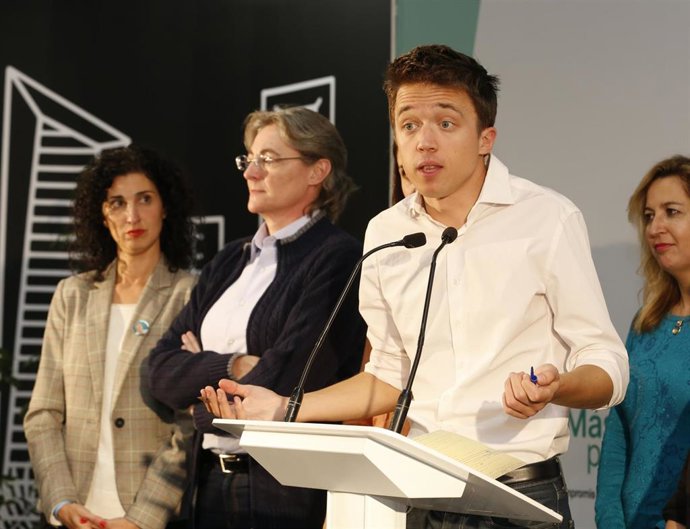 El candidato de Más País a la Presidencia del Gobierno, Íñigo Errejón valora los resultados electorales de su partido en el 10N en el espacio Talent Garden de Madrid (España), a 10 de noviembre de 2019.
