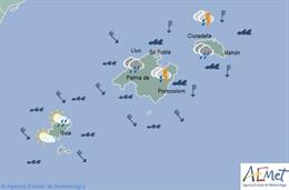 El tiempo en Baleares hoy, 11 de noviembre de 2019.